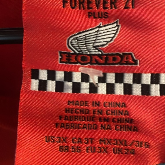 Red Honda Racing Cropped Sweatshirt - Picture 4 of 4